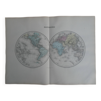 Old world map - 1893