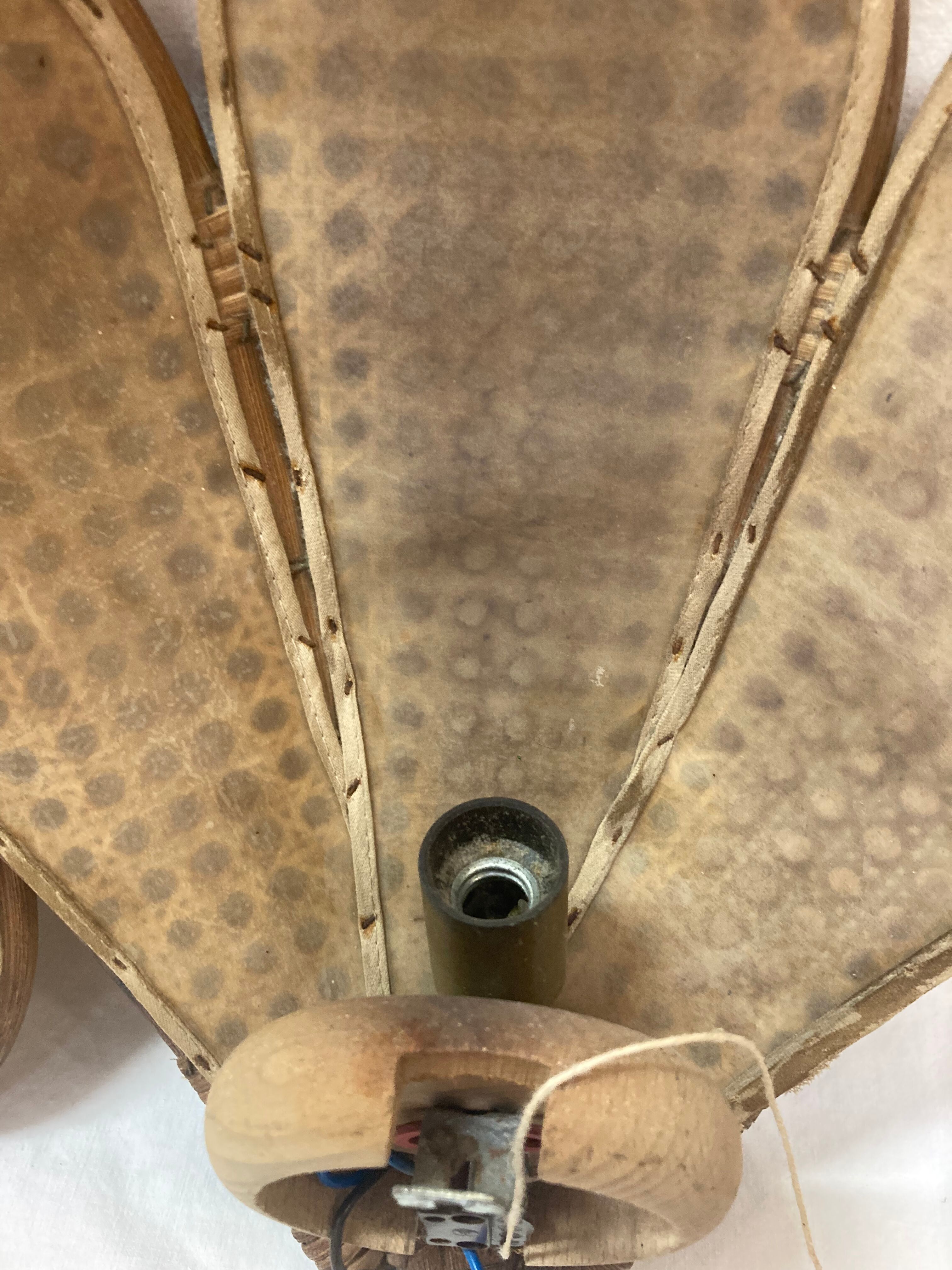 Pair of rattan sconces from 1970/80