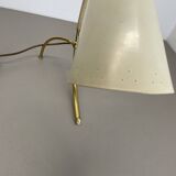 Tripod kalmar stilnovo style hollywood regency table lamp in brass, austria, 1950s