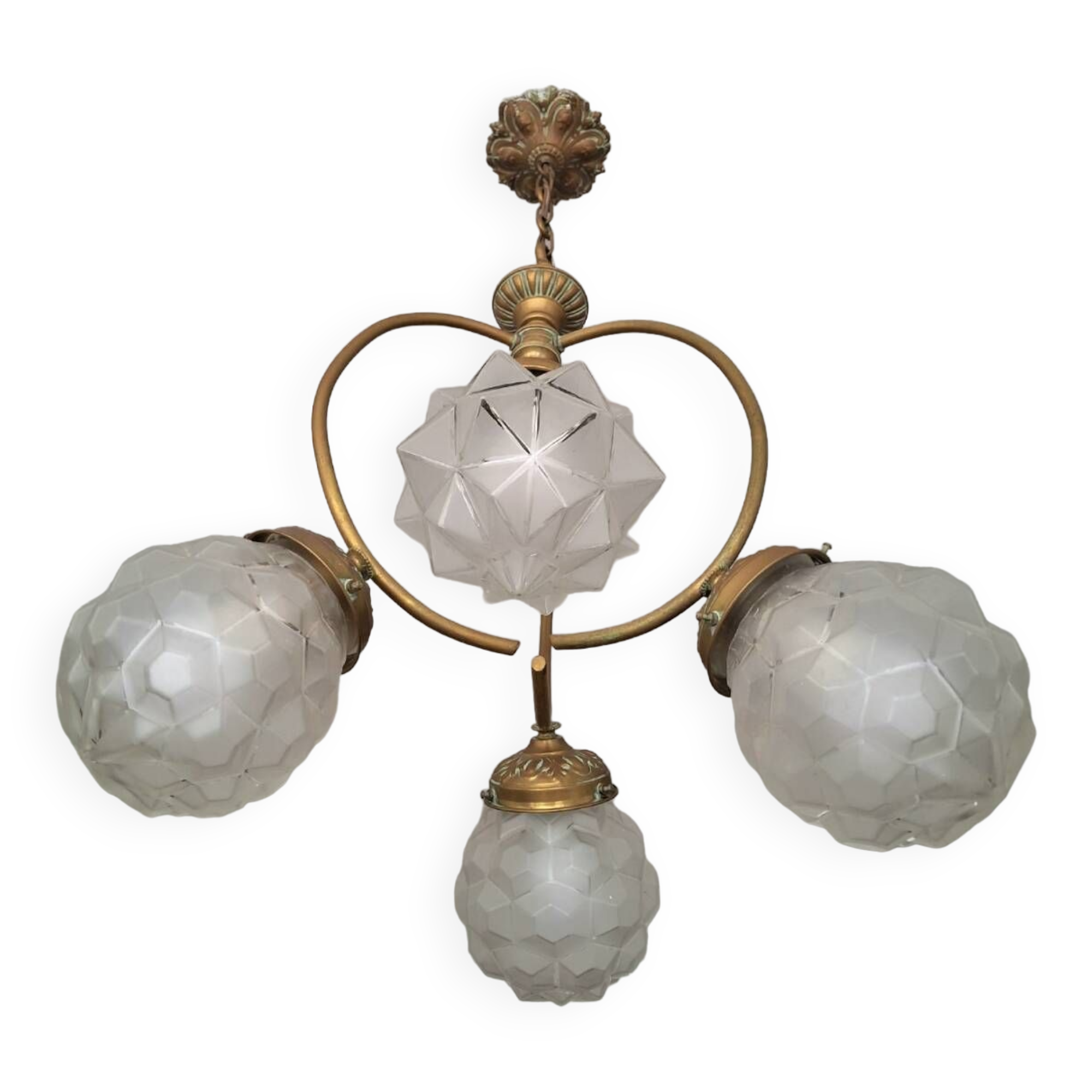Art Deco chandelier, antique light fixture