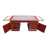 19th century Louis Philippe period mahogany pedestal desk