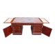 Bureau à caisson d'époque Louis Philippe en acajou du 19e siècle