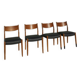 4 Scandinavian Fristho Franeker chairs from the 60s