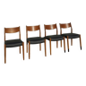 4 chaises scandinaves Fristho Franeker des années 60