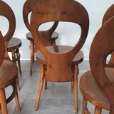 Ensemble table de ferme et 6 chaises Mouettes de Baumann