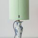 Royal Delft Blue, White, and Green Chinoiserie Bird Table Lamp, 1979