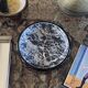 Alvino Bagni, black marbled ceramic centerpiece / vide poche, ca. 1970