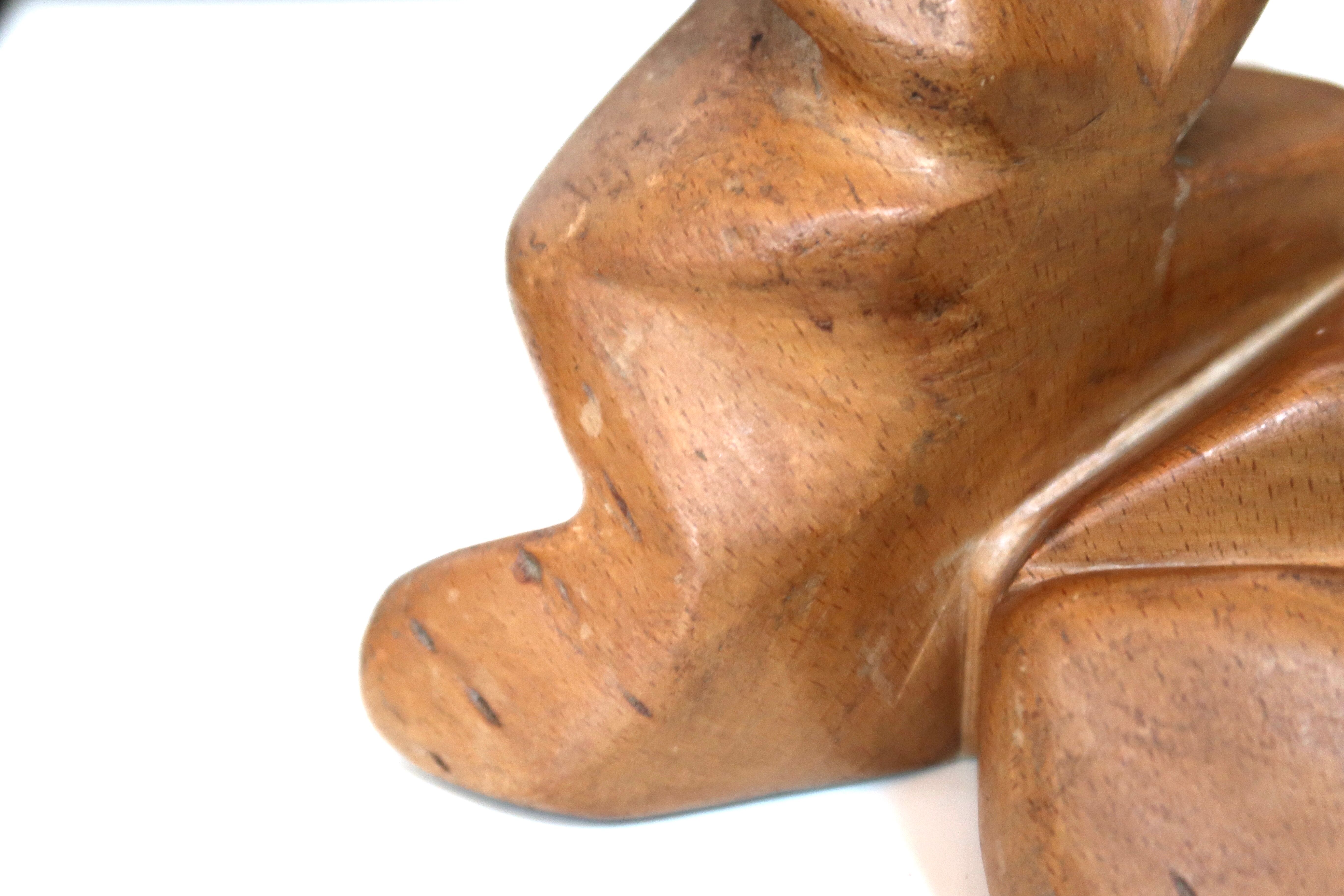 Abstract wooden sculpture, 60s