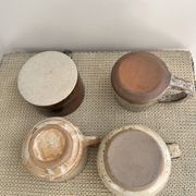 4 tasses en grès