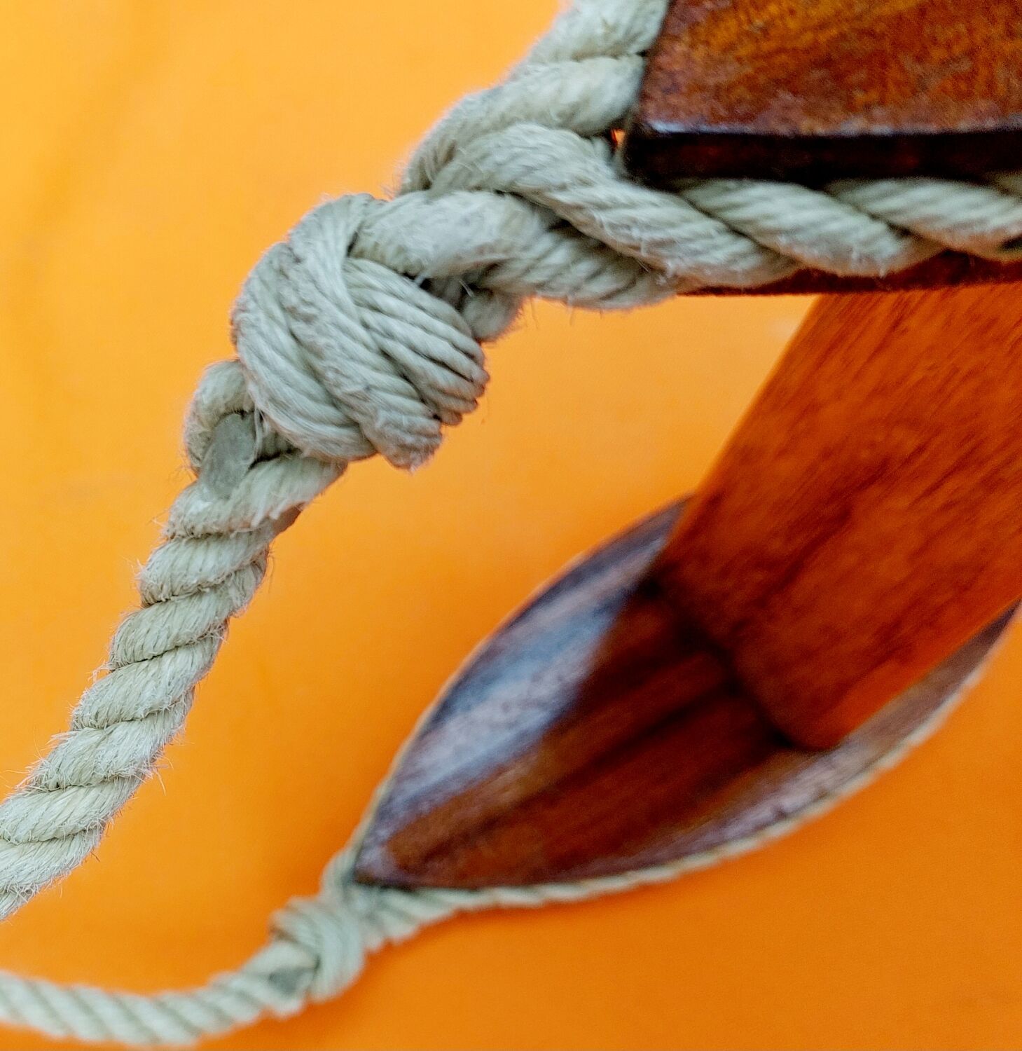 Echelle de bateau vintage bois et cordage