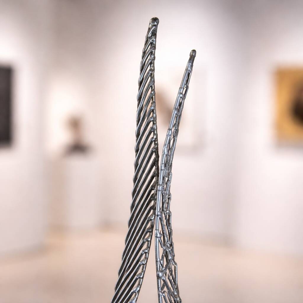 Signed Untitled Brass Wire Sculpture Bob Bennett (1979)