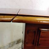 Small wooden drop-leaf table