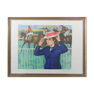 Courses hippiques à Auteuil - Dame au chapeau - François Gall