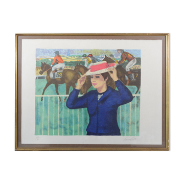 Horse races at Auteuil - Lady with hat - François Gall