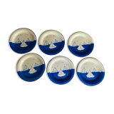 Blue enamelled sheet plates