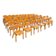 Lot de 50 chaises bistrot empilables vintage 