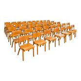 Lot de 50 chaises bistrot empilables vintage 