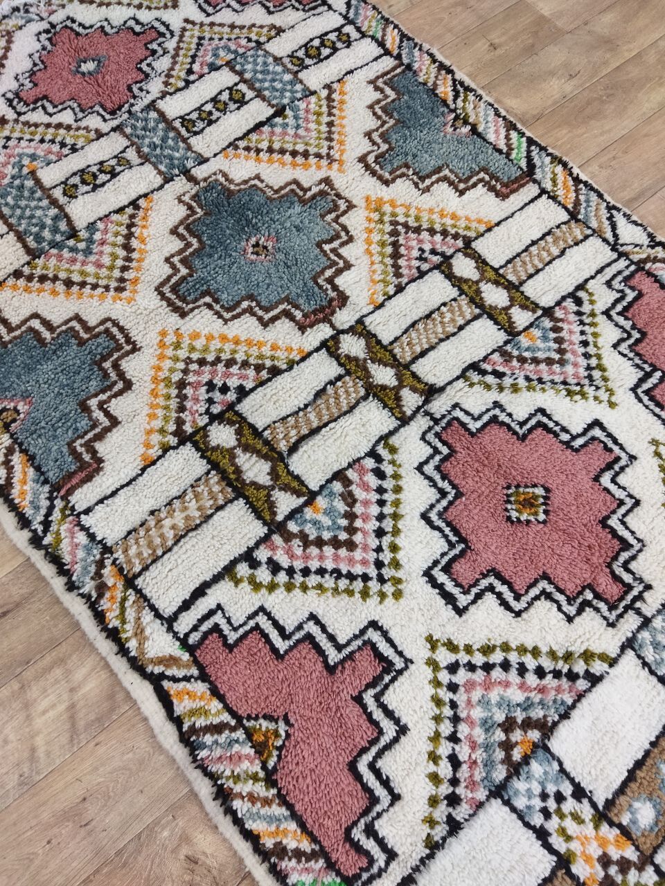 Handmade Moroccan Berber carpet 250 X 144 CM