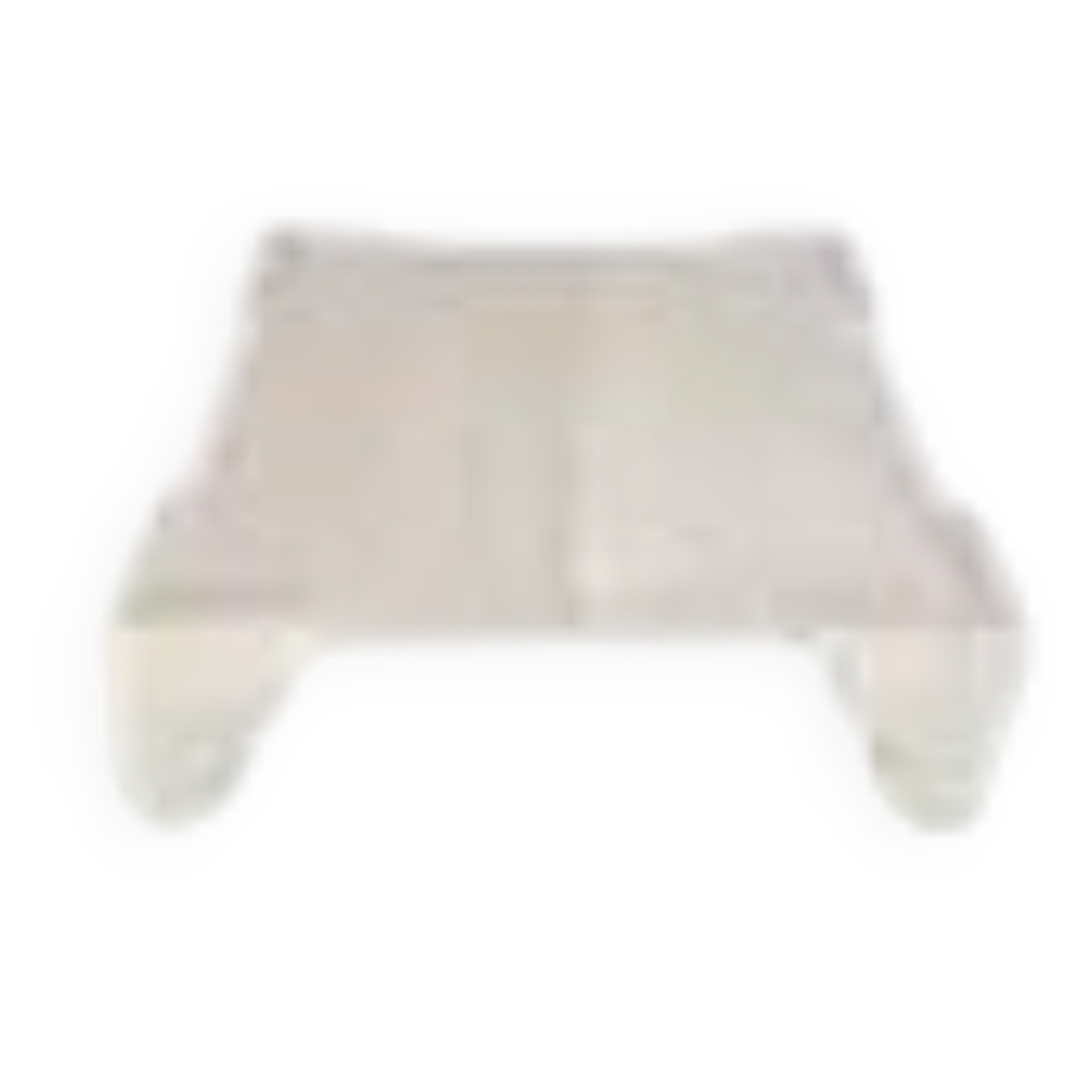 Large square coffee table in travertine by Claude Berraldacci. 1990s. France.