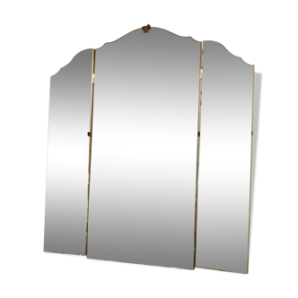 Miroir triptique ancien H103 x L89 cm