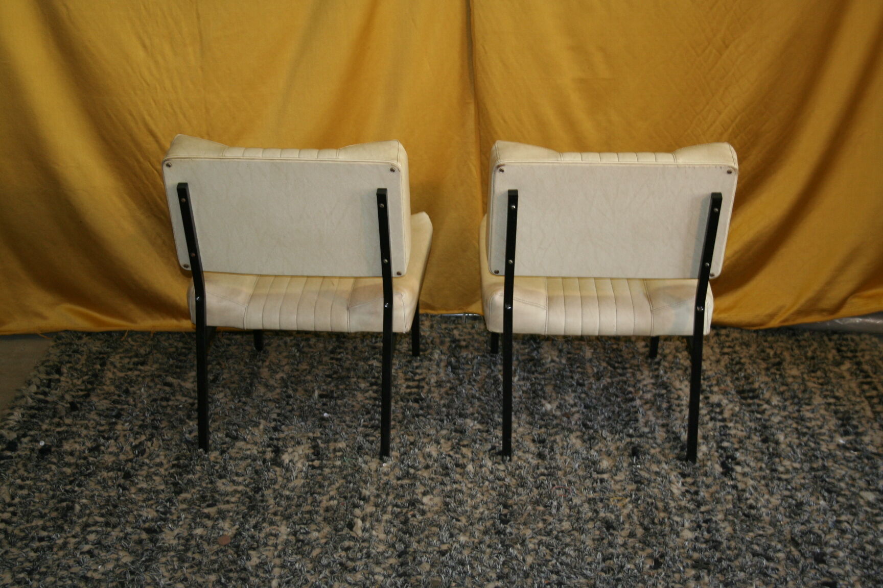 Pair of vintage low armchairs