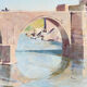 ‘Landscape with bridge’ by Harald Hansen (Danish, 1890 - 1967)
