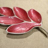 Designer centerpiece in enameled aluminum length 40.7 cm