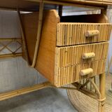 Louis Sognot rattan desk