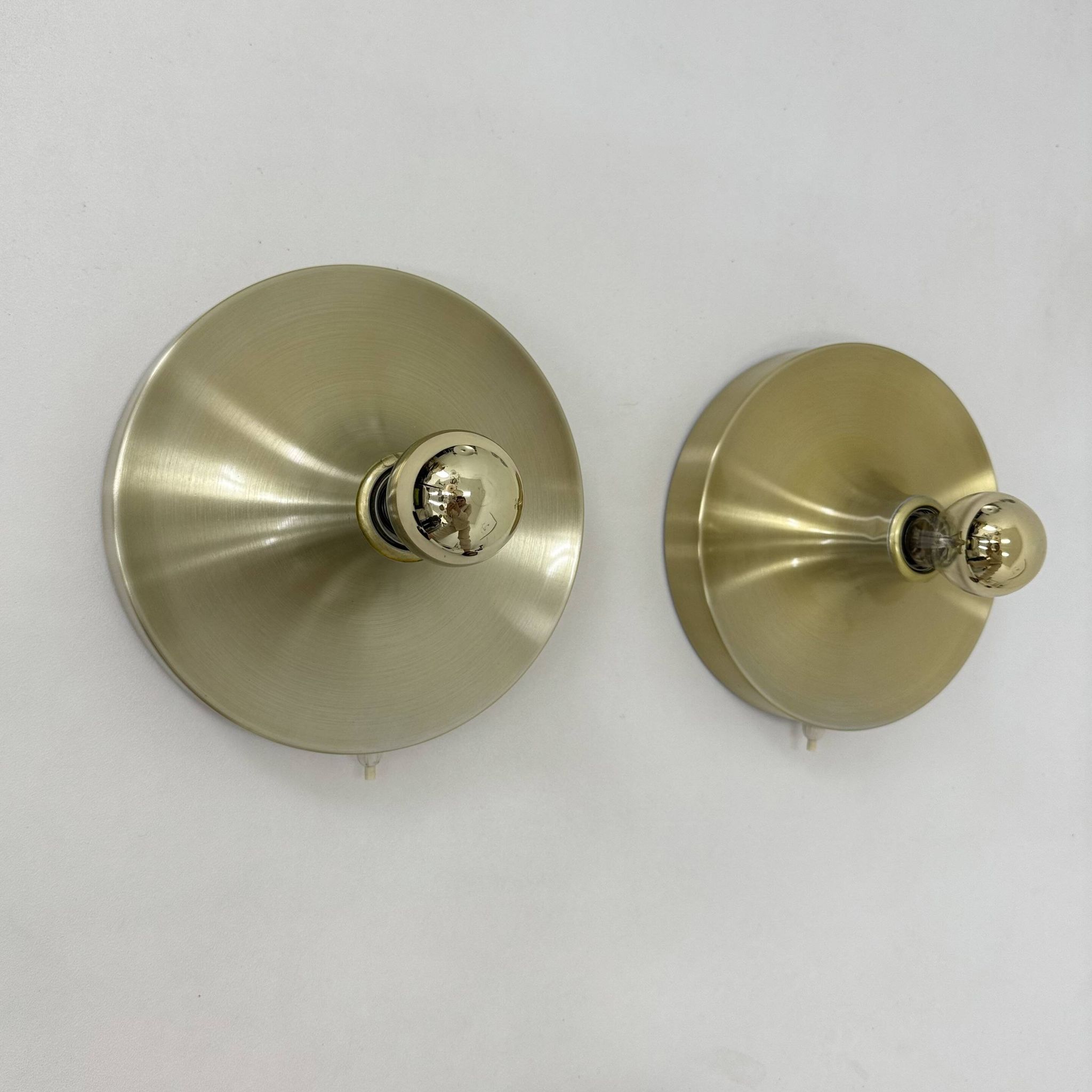Mid-century design honsel space age disc lamp , 1970s attributed to Charlot