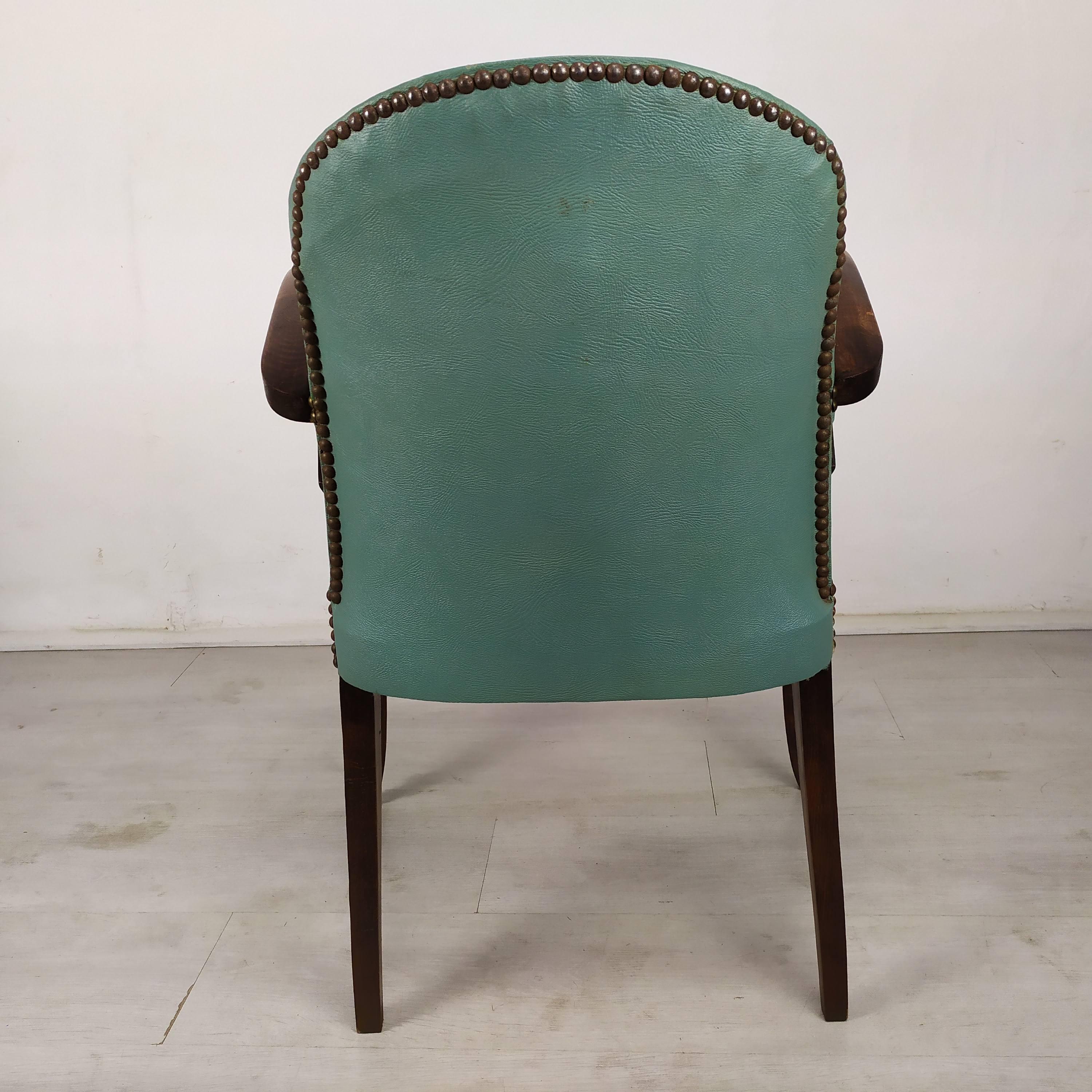 5 art deco bridge armchairs