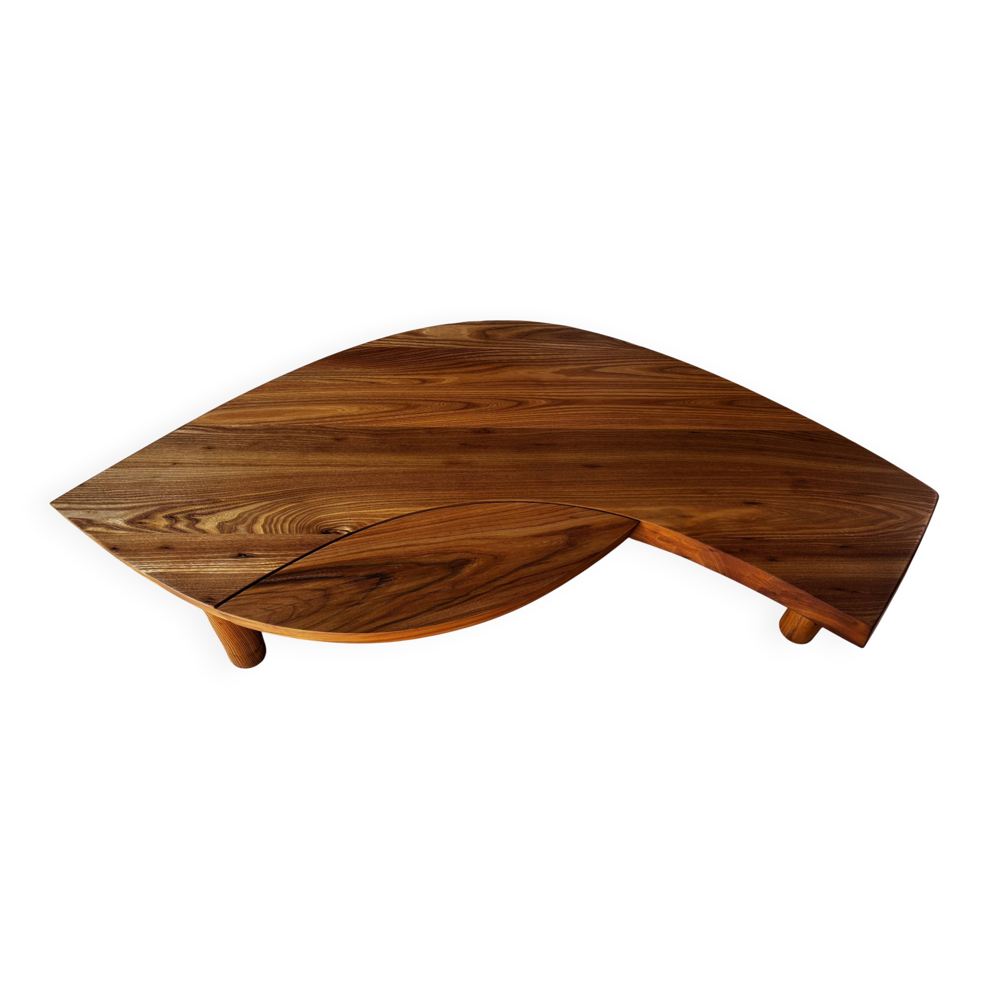 Pierre Chapo T22 "Eye" coffee table – Solid elm – 1986 – Atelier Seltz