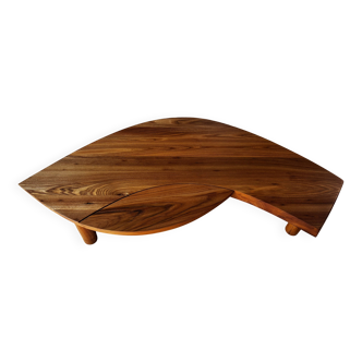 Pierre Chapo T22 "Eye" coffee table – Solid elm – 1986 – Atelier Seltz