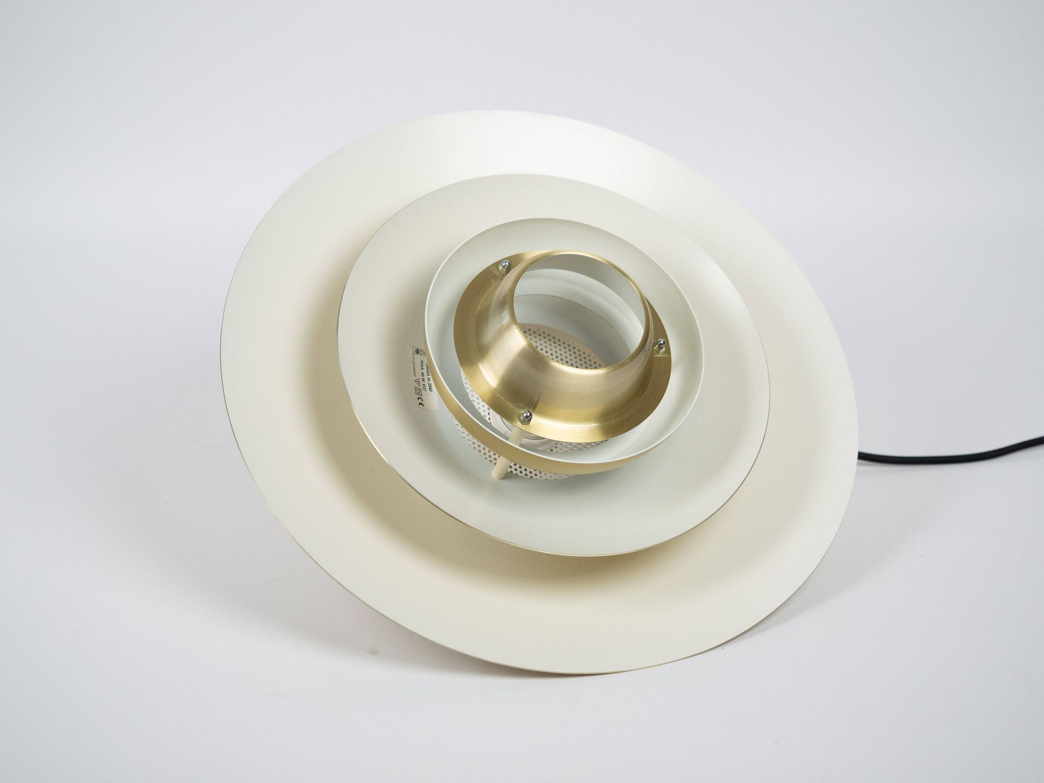 Danish vintage pendant lamp Dania by Kurt Wiborg, Jeka, 1980s