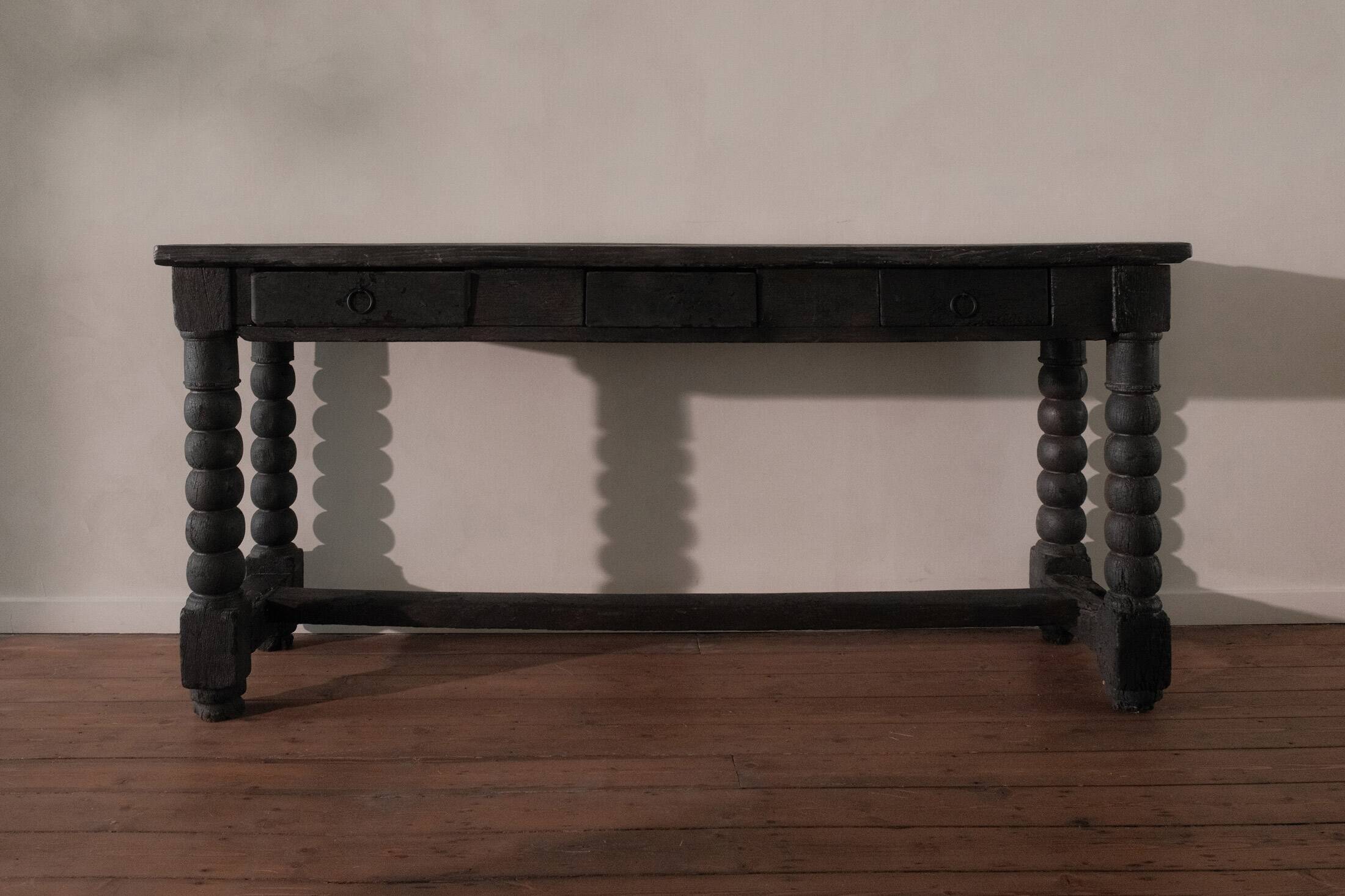 Console table in Shou Sugi Ban finish