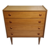 Vintage Scandinavian chest of drawers in teak and teak veneer, 1960s