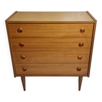 Vintage Scandinavian chest of drawers in teak and teak veneer, 1960s