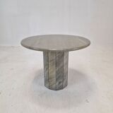 Round italian marble coffee or side table, 1980's
