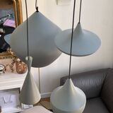 Set of 4 Tom Dixon Beat pendant lights