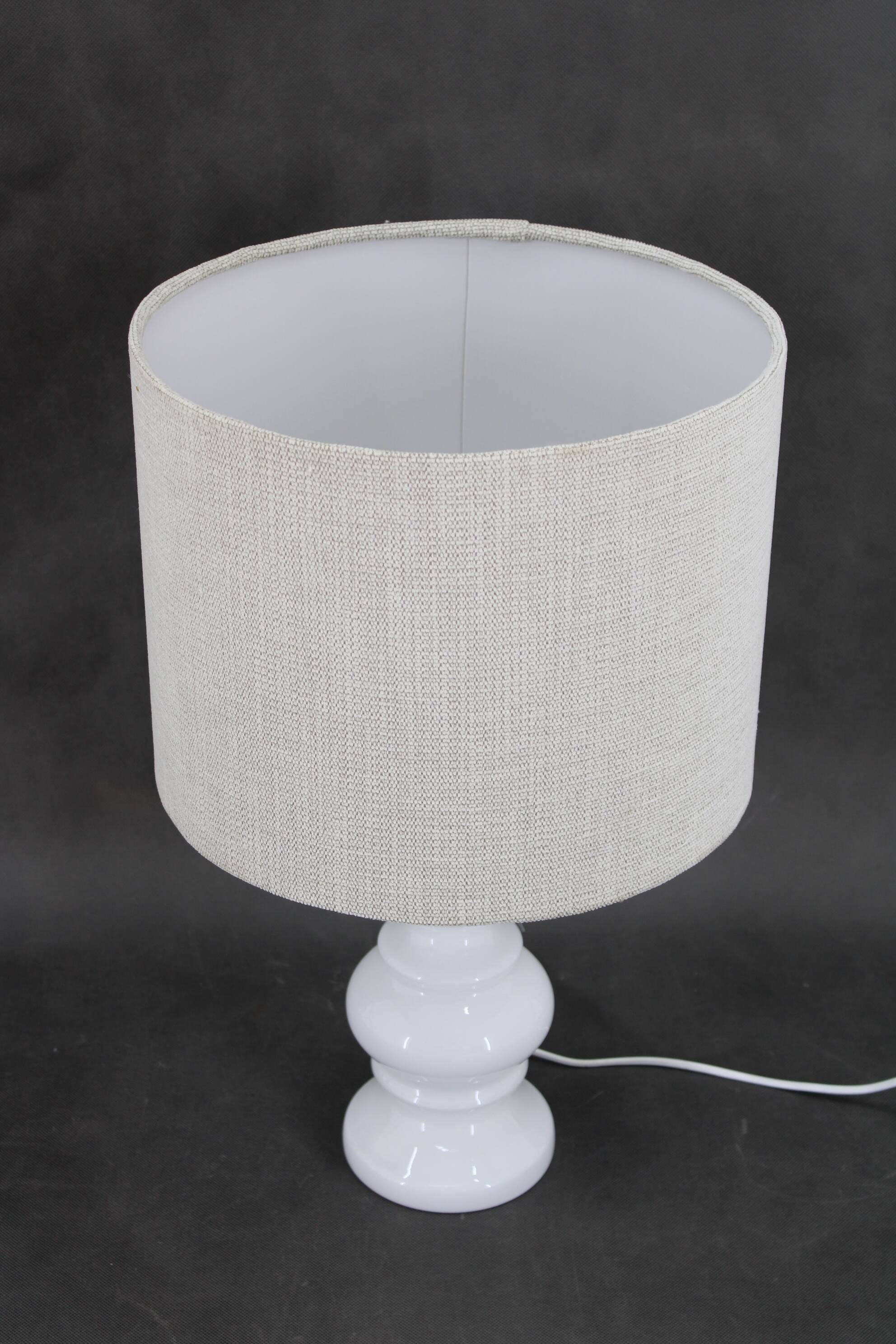 1970s Ceramic Table Lamp with New Fabric Shade, Italy