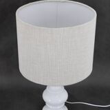 1970s Ceramic Table Lamp with New Fabric Shade, Italy