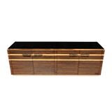 Mid-century Modern Italian Brass and Teak Sideboard, 1970s