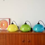 Suspension in blue opaline mushroom design 60s-70s