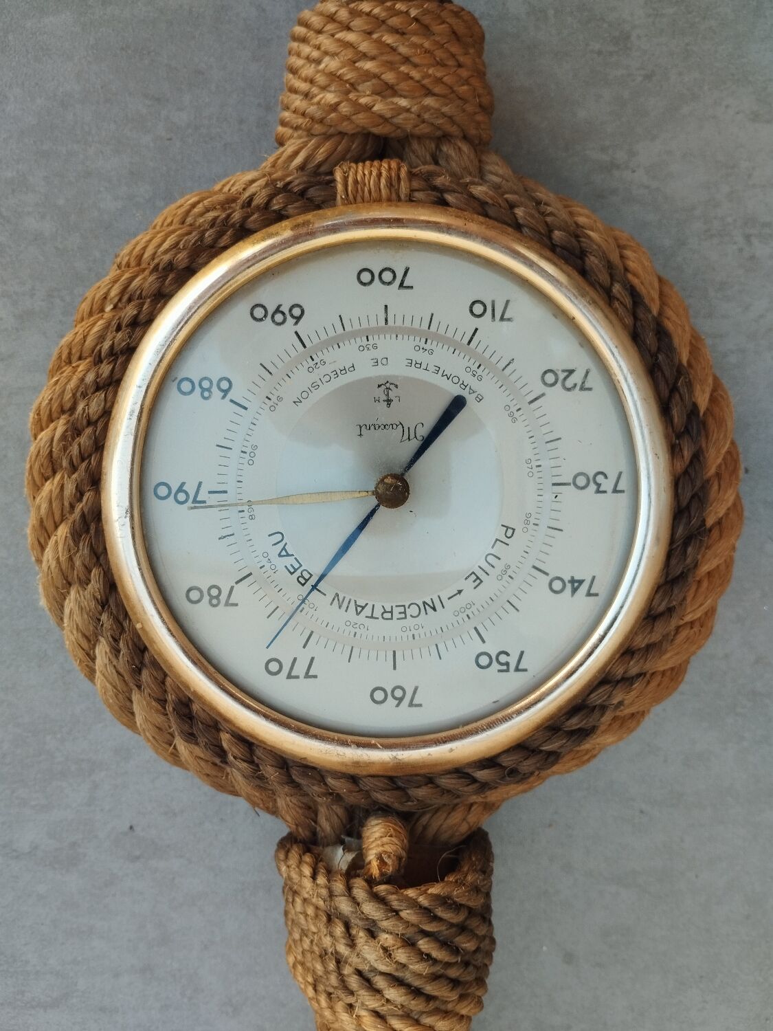 Old vintage Audoux Minet barometer
