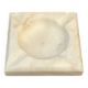 Vintage ashtray in white marble square 1970s Carrara Italy