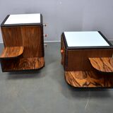 1935s pair of art deco bedside tables, Czechoslovakia