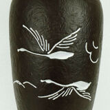Carstens vase floorvase relief pattern and crane motif model 45-44