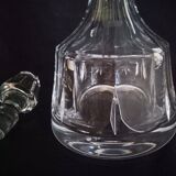 Carafe à whisky Art Déco en cristal taillé