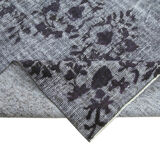 Handmade vintage turkish 1980s 178 cm x 270 cm grey carpet