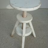 Wooden white screw stool