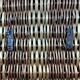 Rare antique wicker picnic basket with iron closures and handle